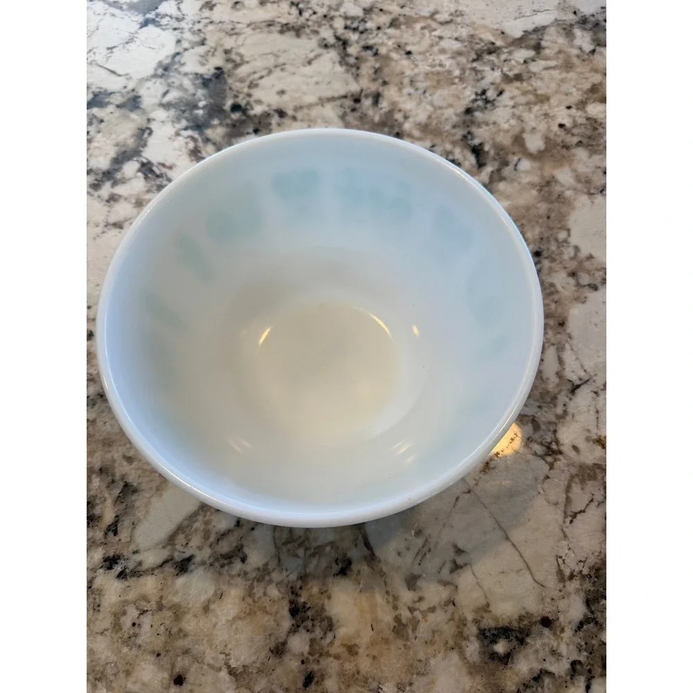 Pyrex Mixing Bowl Butterprint 2.5 Qt Turquoise 403 Amish Vintage Milk Glass #403